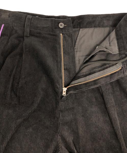 skookum（スクーカム）SKOOKUM (スクーカム) JOURNAL STANDARD relume (ジャーナルスタンダード レリューム) 別注 コーデュロイパンツ ブラック×パープル サイズ:Lの古着・服飾アイテム
