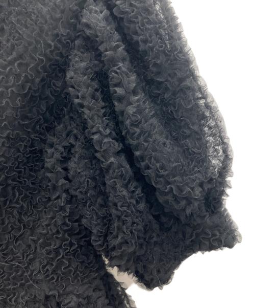 Honey mi Honey（ハニーミーハニー）Honey mi Honey (ハニーミーハニー) チュールパフスリーブチュニック ブラック サイズ:F 未使用品の古着・服飾アイテム