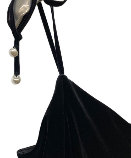 ROSY LUCE（ロージールーチェ）ROSY LUCE (ロージールーチェ) VELOURS RIBBON DRESS ブラック サイズ:Ｓの古着・服飾アイテム