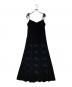 ROSY LUCE（ロージールーチェ）の古着「VELOURS RIBBON DRESS」｜ブラック
