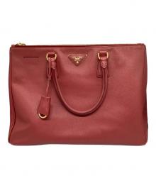 PRADA（プラダ）の古着「PRADA サフィアーノハンドバッグ」｜レッド