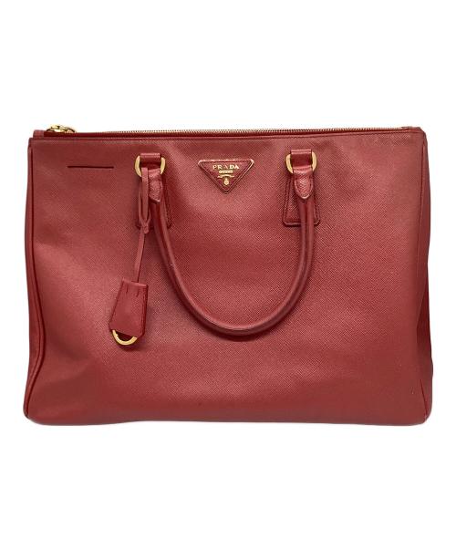 PRADA（プラダ）PRADA (プラダ) PRADA サフィアーノハンドバッグ レッドの古着・服飾アイテム