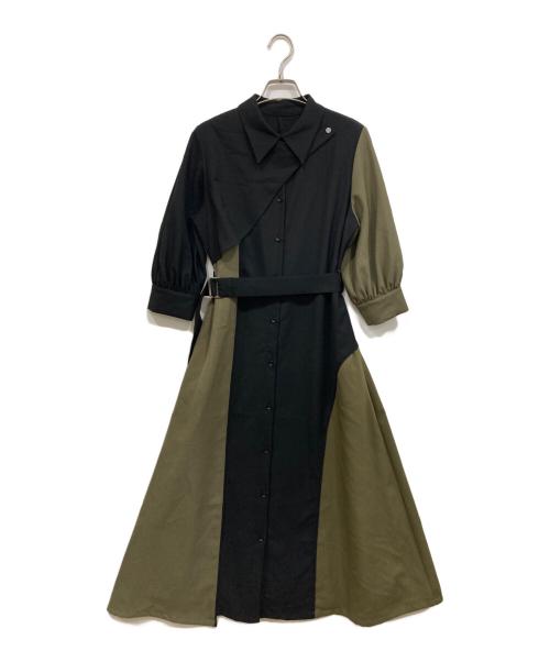 UNITED TOKYO（ユナイテッドトーキョー）UNITED TOKYO (ユナイテッドトーキョー) アートカットシャツワンピース ブラックの古着・服飾アイテム