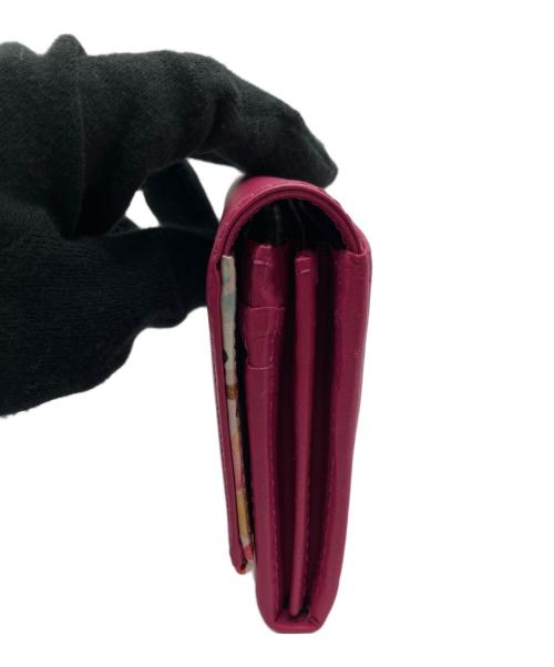 PAUL SMITH（ポールスミス）PAUL SMITH (ポールスミス) ぺタルプリントトリム長財布 ピンクの古着・服飾アイテム