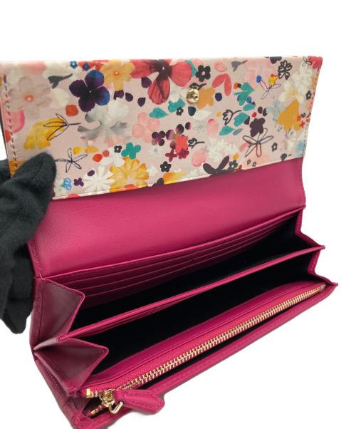 PAUL SMITH（ポールスミス）PAUL SMITH (ポールスミス) ぺタルプリントトリム長財布 ピンクの古着・服飾アイテム