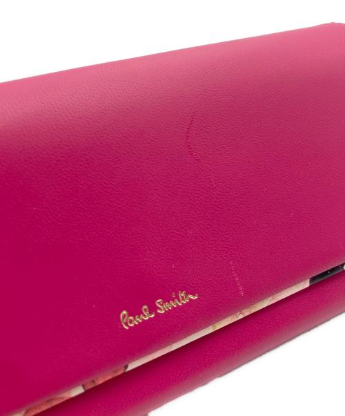 PAUL SMITH（ポールスミス）PAUL SMITH (ポールスミス) ぺタルプリントトリム長財布 ピンクの古着・服飾アイテム