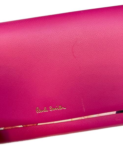 PAUL SMITH（ポールスミス）PAUL SMITH (ポールスミス) ぺタルプリントトリム長財布 ピンクの古着・服飾アイテム