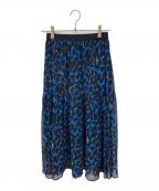 ANAYIアナイ）の古着「モザイクレオパードティアード スカート」｜ブルー