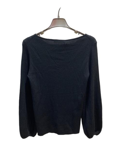 ANAYI（アナイ）ANAYI (アナイ) ウールシルクパフスリーブニット ブラック サイズ:38 未使用品の古着・服飾アイテム