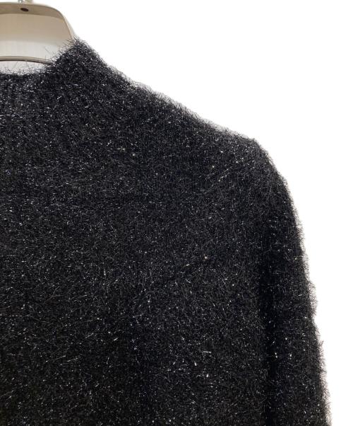 ANAYI（アナイ）ANAYI (アナイ) フィルムモールハーフスリーブニット ブラック サイズ:38 未使用品の古着・服飾アイテム