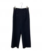 ANAYIアナイ）の古着「モノトーンワッフルワイドマリンパンツ」｜ブラック