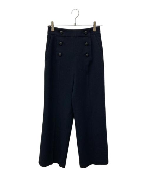 ANAYI（アナイ）ANAYI (アナイ) モノトーンワッフルワイドマリンパンツ ブラック サイズ:36の古着・服飾アイテム