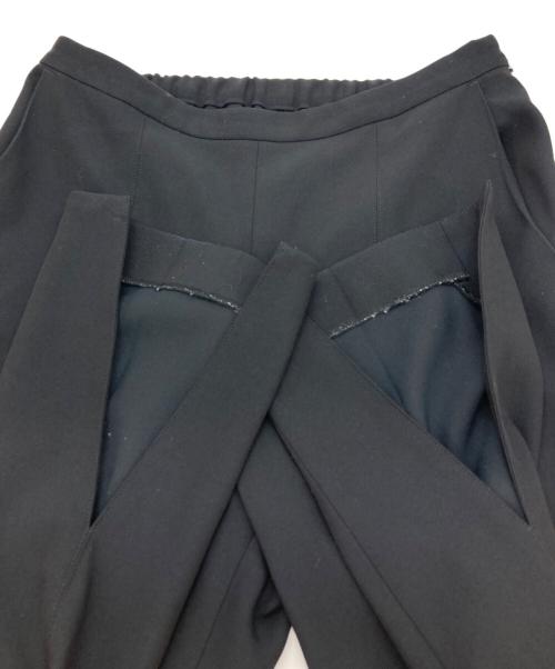 LE PHIL（ル フィル）LE PHIL (ル フィル) 2WAYツイルフロントスリットパンツ ブラックの古着・服飾アイテム