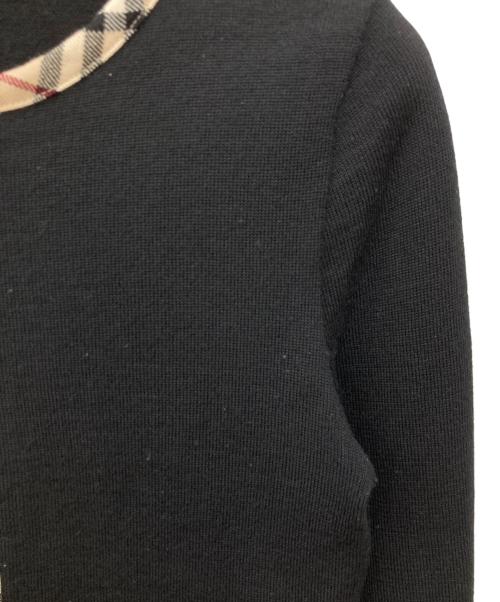 BURBERRY BLUE LABEL（バーバリーロンドンブルーレーベル）BURBERRY BLUE LABEL (バーバリーロンドンブルーレーベル) ジップニットカーディガン ブラック サイズ:Mの古着・服飾アイテム