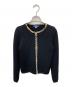 BURBERRY BLUE LABEL（バーバリーロンドンブルーレーベル）の古着「ジップニットカーディガン」｜ブラック