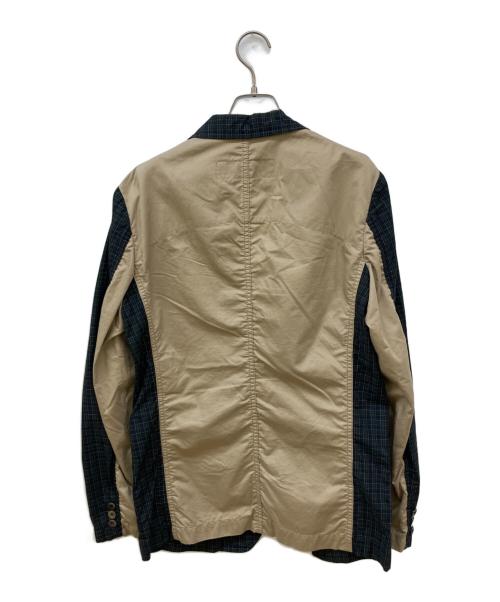 COMME des GARCONS HOMME（コムデギャルソン オム）COMME des GARCONS HOMME (コムデギャルソン オム) 切替チェック2Bジャケット ネイビー サイズ:Sの古着・服飾アイテム