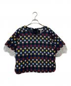 MAX&Co.マックスアンドコー）の古着「ドット刺繍ブラウス」｜ネイビー