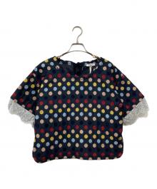 MAX&Co.（マックスアンドコー）の古着「ドット刺繍ブラウス」｜ネイビー