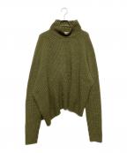 sulvamサルバム）の古着「オーバーサイズモックネックニット」｜グリーン