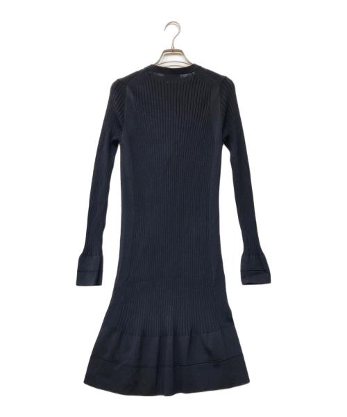 Calvin Klein platinum（カルバンクラインプラチナム）Calvin Klein platinum (カルバンクラインプラチナム) スリットロングリブカーディガン ブラック サイズ:4の古着・服飾アイテム