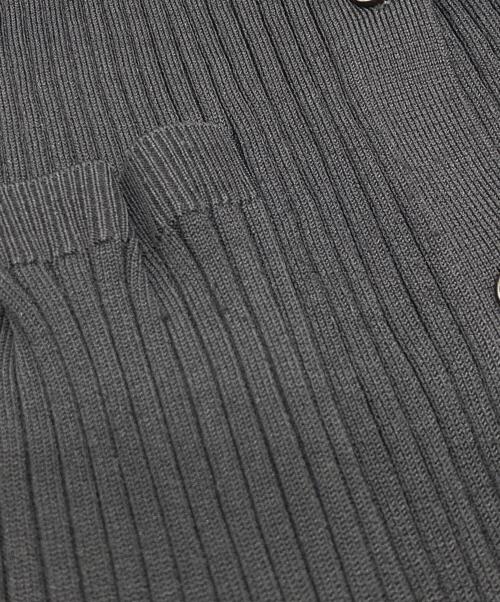 Calvin Klein platinum（カルバンクラインプラチナム）Calvin Klein platinum (カルバンクラインプラチナム) スリットロングリブカーディガン ブラック サイズ:4の古着・服飾アイテム