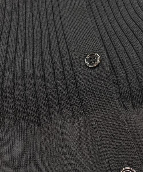 Calvin Klein platinum（カルバンクラインプラチナム）Calvin Klein platinum (カルバンクラインプラチナム) スリットロングリブカーディガン ブラック サイズ:4の古着・服飾アイテム