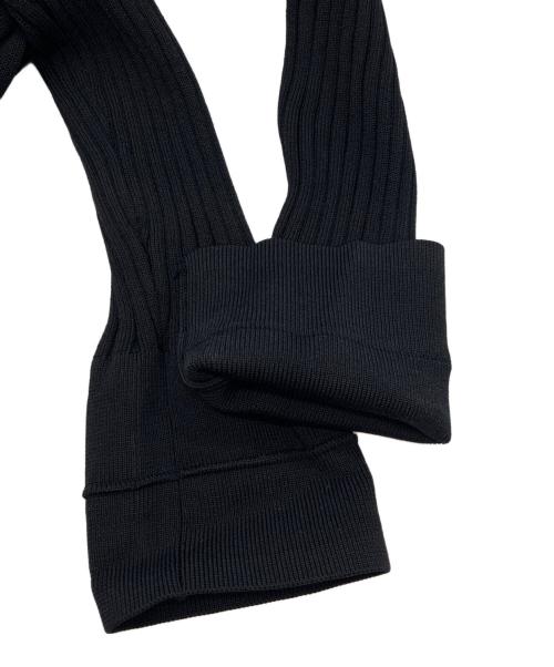 Calvin Klein platinum（カルバンクラインプラチナム）Calvin Klein platinum (カルバンクラインプラチナム) スリットロングリブカーディガン ブラック サイズ:4の古着・服飾アイテム