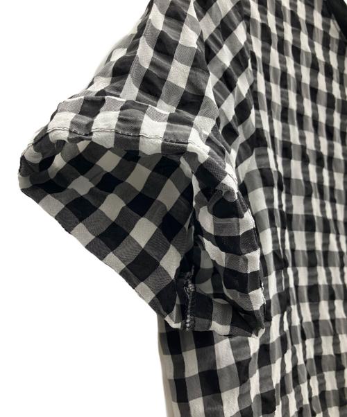 tricot COMME des GARCONS（トリココムデギャルソン）tricot COMME des GARCONS (トリココムデギャルソン) ギンガムチェックブラウス ブラック サイズ:Mの古着・服飾アイテム