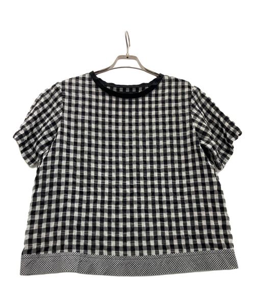 tricot COMME des GARCONS（トリココムデギャルソン）tricot COMME des GARCONS (トリココムデギャルソン) ギンガムチェックブラウス ブラック サイズ:Mの古着・服飾アイテム