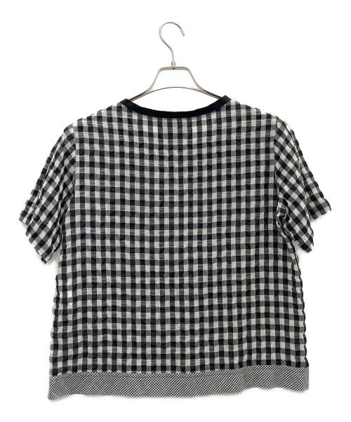tricot COMME des GARCONS（トリココムデギャルソン）tricot COMME des GARCONS (トリココムデギャルソン) ギンガムチェックブラウス ブラック サイズ:Mの古着・服飾アイテム