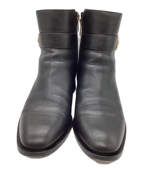 JIMMY CHOO（ジミーチュウ）JIMMY CHOO (ジミーチュウ) CLARICE 45 レザーアンクルブーツ ブラック サイズ:39 1/2の古着・服飾アイテム