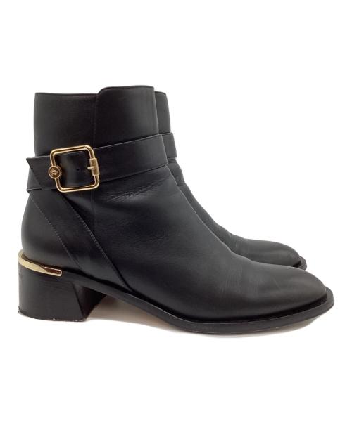 JIMMY CHOO（ジミーチュウ）JIMMY CHOO (ジミーチュウ) CLARICE 45 レザーアンクルブーツ ブラック サイズ:39 1/2の古着・服飾アイテム