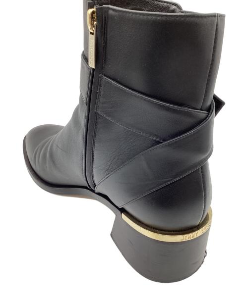 JIMMY CHOO（ジミーチュウ）JIMMY CHOO (ジミーチュウ) CLARICE 45 レザーアンクルブーツ ブラック サイズ:39 1/2の古着・服飾アイテム