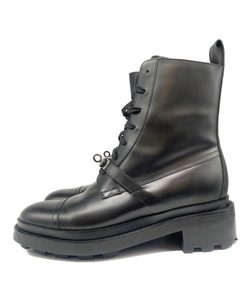 HERMES（エルメス）HERMES (エルメス) ファンク レザーアンクルブーツ ブラック サイズ:SIZE 39の古着・服飾アイテム