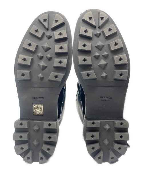 HERMES（エルメス）HERMES (エルメス) ファンク レザーアンクルブーツ ブラック サイズ:SIZE 39の古着・服飾アイテム