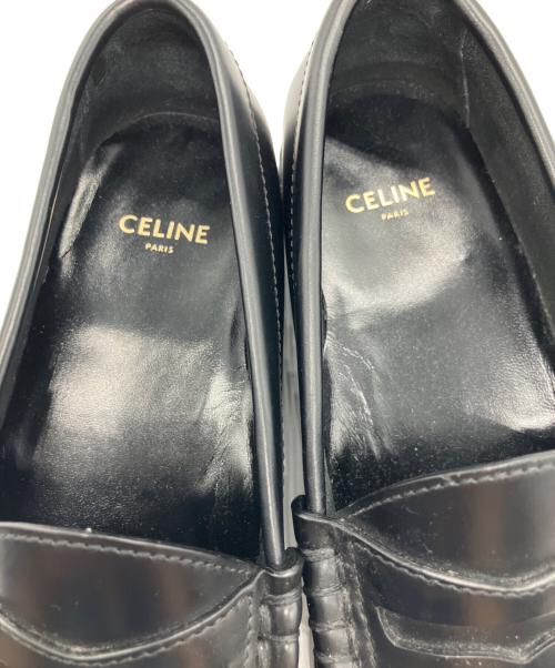 CELINE（セリーヌ）CELINE (セリーヌ) ルコ ポリッシュド コインローファー ブラック サイズ:35 1/2の古着・服飾アイテム