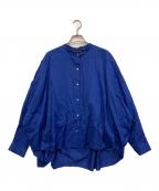 mizuiro-indミズイロインド）の古着「バックギャザーワイドシャツ」｜ブルー