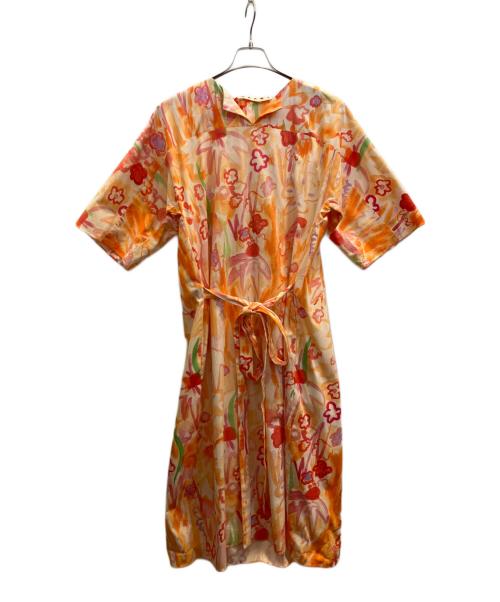 MARNI（マルニ）MARNI (マルニ) ペインティングフラワーワンピース オレンジ サイズ:38の古着・服飾アイテム