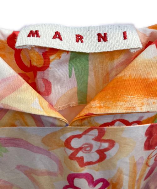 MARNI（マルニ）MARNI (マルニ) ペインティングフラワーワンピース オレンジ サイズ:38の古着・服飾アイテム