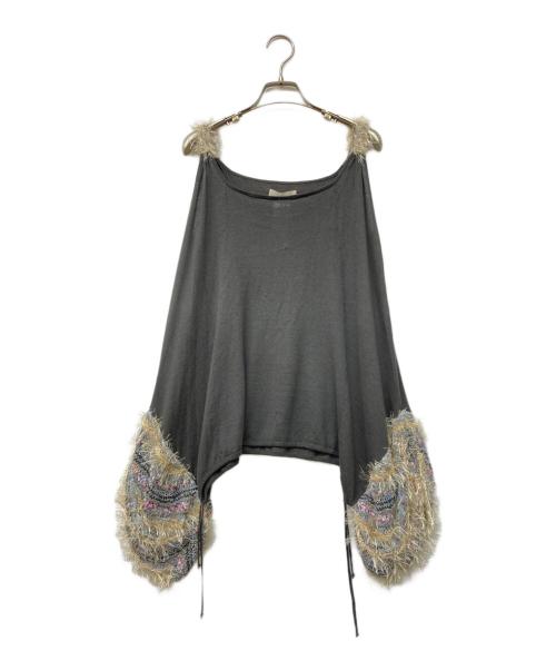 everlasting sprout（エヴァーラスティング スプラウト）everlasting sprout (エヴァーラスティング スプラウト) リネン混ニット グレー サイズ:2の古着・服飾アイテム