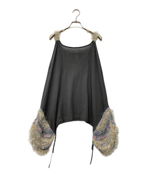 everlasting sprout（エヴァーラスティング スプラウト）everlasting sprout (エヴァーラスティング スプラウト) リネン混ニット グレー サイズ:2の古着・服飾アイテム