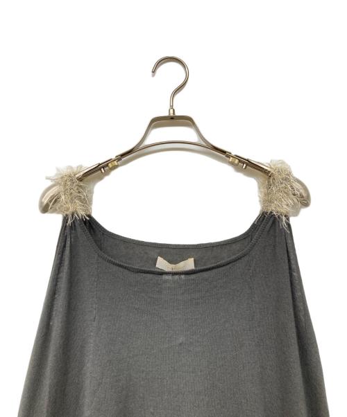 everlasting sprout（エヴァーラスティング スプラウト）everlasting sprout (エヴァーラスティング スプラウト) リネン混ニット グレー サイズ:2の古着・服飾アイテム