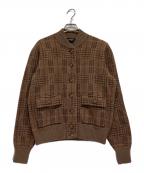 LAUREN RALPH LAURENローレンラルフローレン）の古着「ニットジャケット」｜ブラウン