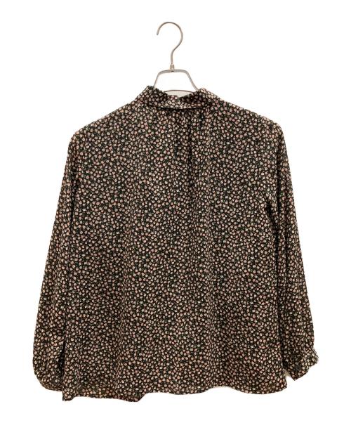 OBLI（オブリ）OBLI (オブリ) フラワーシフォンラウンドカラーブラウス&スカート ブラック サイズ:フリーの古着・服飾アイテム