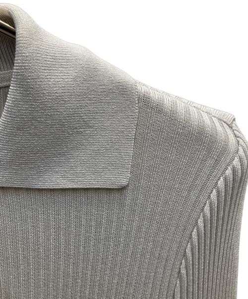 MURRAL（ミューラル）MURRAL (ミューラル) Emerge flower knit shirt cardigan ライトグレー サイズ:フリーの古着・服飾アイテム