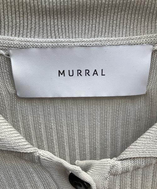 MURRAL（ミューラル）MURRAL (ミューラル) Emerge flower knit shirt cardigan ライトグレー サイズ:フリーの古着・服飾アイテム