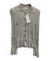 MURRAL（ミューラル）の古着「Emerge flower knit shirt cardigan」｜ライトグレー
