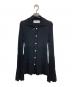 MURRAL（ミューラル）の古着「Emerge flower knit shirt cardigan」｜ブラック