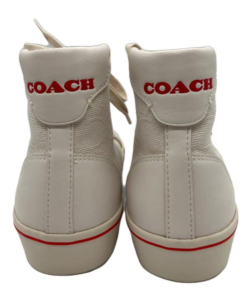 COACH（コーチ）COACH (コーチ) CITYSOLE ハイ トップ プラットフォーム スニーカー アイボリー サイズ:235の古着・服飾アイテム