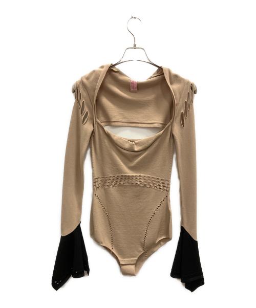 FETICO（フェティコ）FETICO (フェティコ) ニットボディスーツ ベージュ サイズ:1の古着・服飾アイテム